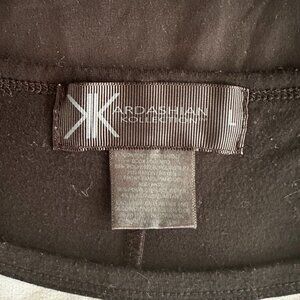 Kardashian Kollection Women’s Large Colorblock Black White Short Sleeve Top-A298